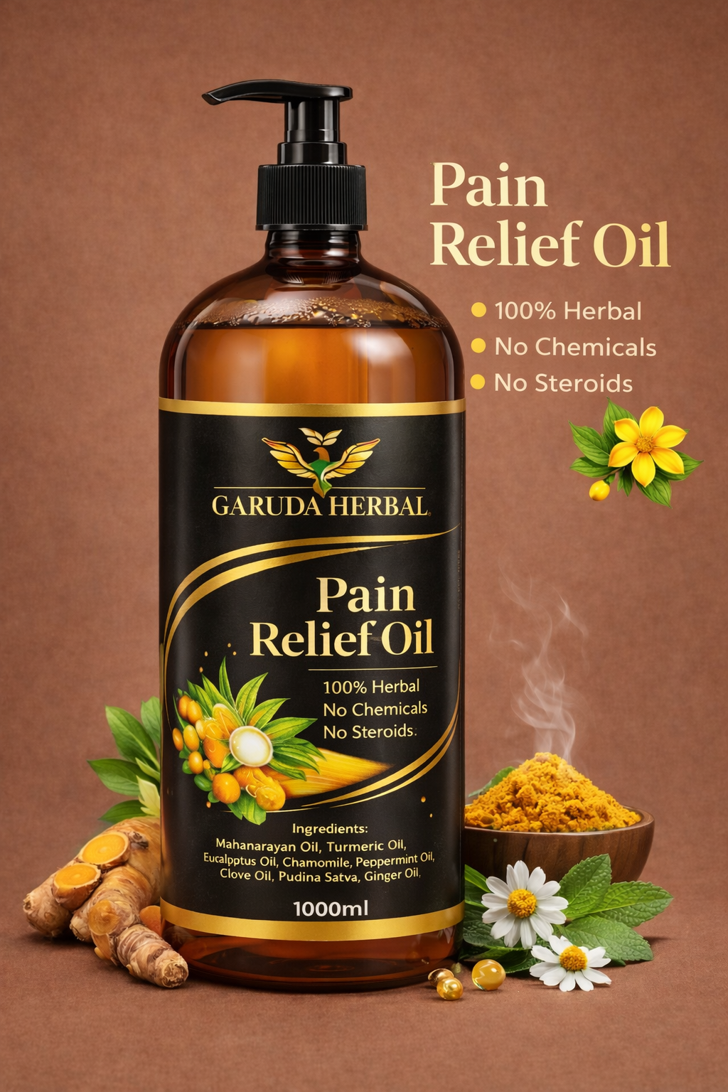 Garuda Herbal Pain Relief and Massage Oil