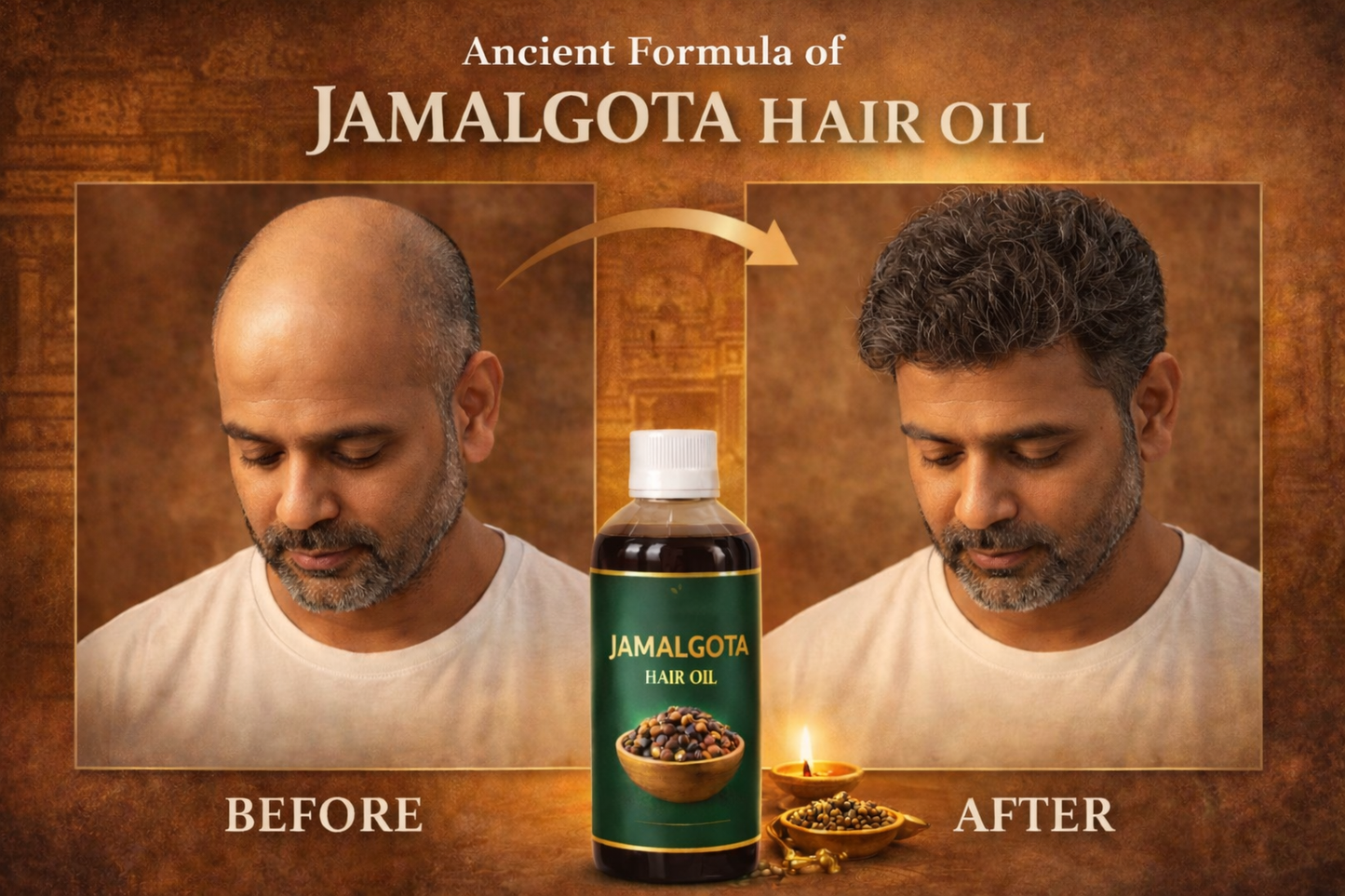 Jamalgota Ayurvedic Hair Oil | Hair Fall Control and Hair Growth with Camphor & Coconut Oil – Nourishes Scalp & Stimulates Roots for Men & Women